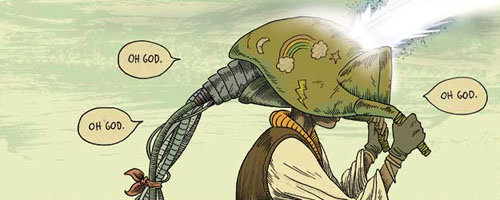 A panel from Ezra Claytan Daniels' 'A Circuit Closed'