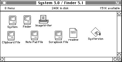 A screenshot from Ye Olde Finder 5.1.'