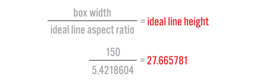 Line height, in pixels